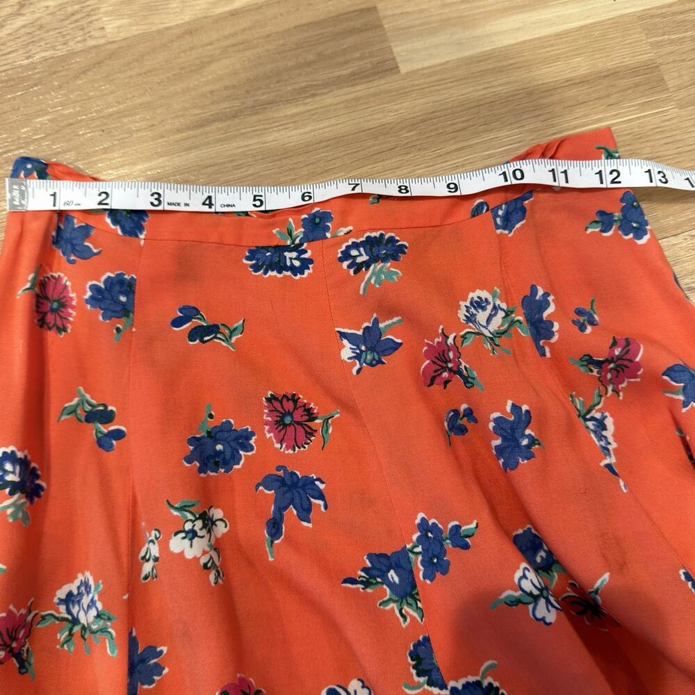 Orange Floral Vintage Top/Skirt Set Size Small 40’s or 70’s Cottagecore - Picture 15 of 16